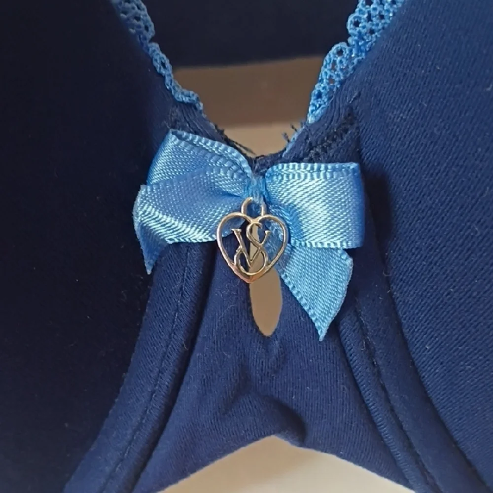 Victoria's Secret Bra 32DDD 32F Navy Blue Perfect Shape Bra - Picture 5 of 11